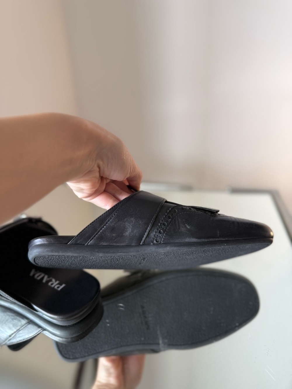 Prada Shuffle fringed leather mules $1,290 36.5 - Picture 12 of 13